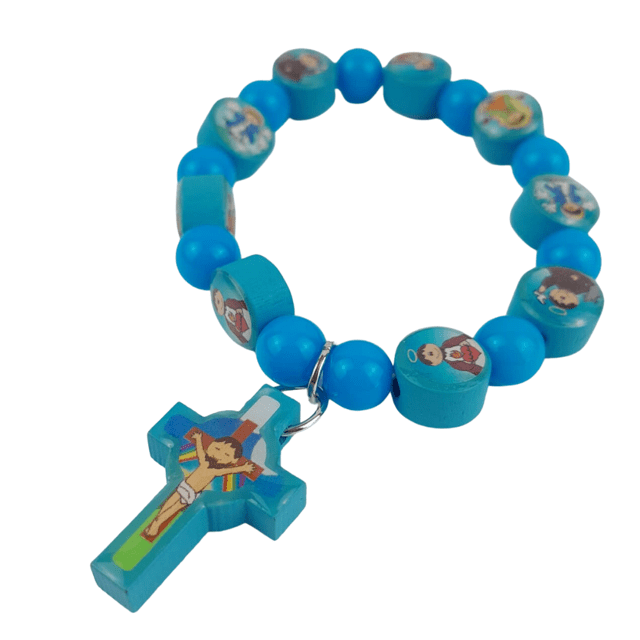 Pulseira Terço Azul